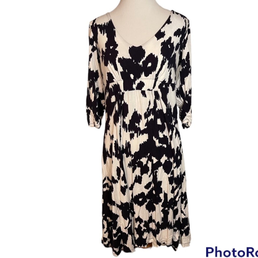 Cabi style 110,  Ikat Everybody Dress,  Deep Navy and White size Large